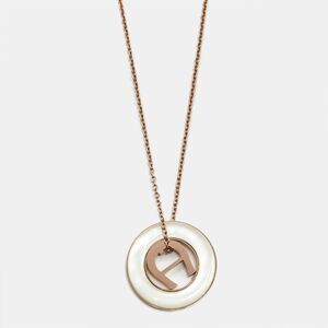 Aigner Logo Composite Rose Gold Tone Necklace